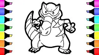 Pokemon Coloring Pages Krookadile and Friends I Fun Colouring for kids