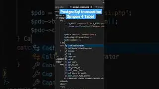Simpan 4 Tabel dalam PostgreSql PDO transaction 