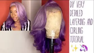 DIY PURPLE OMBRE HAIR TUTORIAL SERIES | PART 2: LAYERING & LOOSE CURLS | EASY | NO MISTAKES 💜