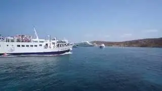 Delos Seabus Ferry Leaving Delos to Mykonos