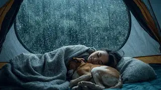 ASMR Cozy Tent Camping in Heavy Rain 🌧️ Deep Sleep Rain Sounds