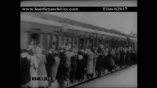 Immediate Post War Crowded European Railway Train.  Archive film 62817
