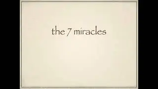Seven miracles in the gospel of John - restoration of Israel's history