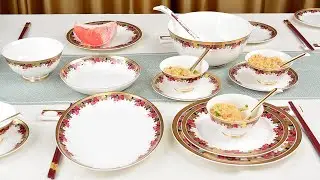 embossed gold rim plates bowl set tableware manufacturers From China #dinnerplatehibiscusplants