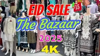 Eid Sale 2025 The Bazaar in Bradford in UK . Famous Clothes Market .Walking Tour.