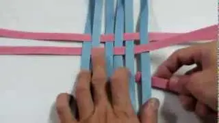 打包帶簡易平編小魚簍編法1