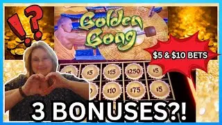 I Couldn't Believe It...3 Golden Gong Bonuses on $5 & $10 Bets!