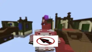 Winning a bedwars game without left click.