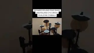 REPAIRED ROLAND PDX8 SNARE AND ROLAND CY12 CRASH DUALZONE CYMBALS