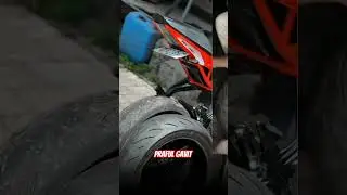 ktm RC 390 burnout 💥💨 New tyre install 🦾🚀 #rc390 #ytshorts #shorts #viralshorts