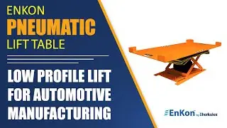v1502 01 enkon low profile air scissor lift table automotive manufacturing assembly line equipment