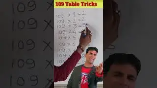 109 Table Tricks in math | How to Solve 109 Table Shorts Tricks |#shorts #trending#youtubeshorts🤣😱🔥💯