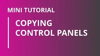 Copying Control Panels