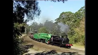 Australian steam locomotives 3112 & 3801 - Cockatoo Run - August 2003