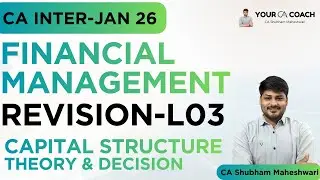 FINANCIAL MANAGEMENT REVISION L3 CA INTER JAN 2026 | FM CA INTER PAPER 6