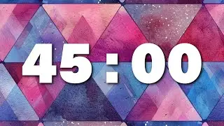 45:00 | Blue and purple geometric countdown timer