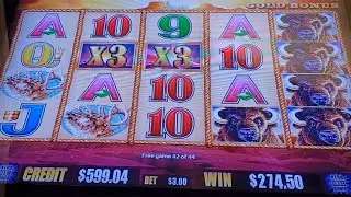 Lovely Sunset x3x3 NICE BONUS WIN On BUFFALO GOLD Slot Machine - SunFlower Slots