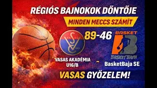 🏀 Fi&uacute; Kadett | Vasas Akad&eacute;mia U16/B vs. Basketbaja SE U16  84-46 | 2026.01.10.