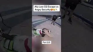 Ally Law O2 Escape vs Angry Security😡😂🏃&zwj;♂️ #allylaw #o2arena #security #police #policechase