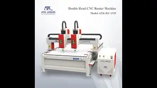 ATK LASERS - PUNE - DOUBLE HEAD -  CNC Router Machine Mirror Working  +91 7378303031