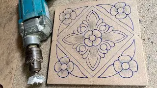 Hand Router Floral Design | 5 Flower MDF Design | Beautiful Wood Carving by Hand