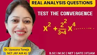 Example of Rabbe's Test || Test the convergence of series x^2+(2^2/3.4)x^4-------- #realanalysis