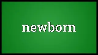Newborn Meaning