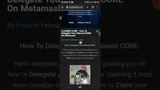 16 CLAIMED CORE - How To Delegate Your Claimed CORE On Metamask