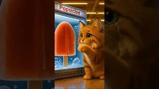 Maine Coon&rsquo;s Sweet Master Plan! Buys ONE GIANT Popsicle to Share with EVERYONE! ❤️🐱 #cat #mainecoon