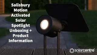 Salisbury Motion Activated Solar Spotlight Unboxing  + Product Information
