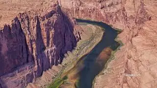 Soar down the Colorado river from lake Powell in 4K