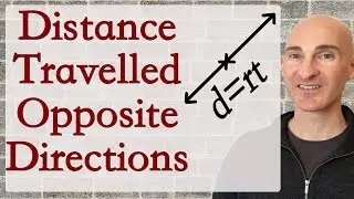 Distance Traveled Opposite Directions (Systems of Equations)