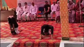 स्वतंत्रता दिवस पर बच्चों द्वारा योग की प्रस्तुति ahwc जबरासर 