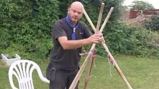 Knot Skills - how to tie a shear lashing and tripod lashing