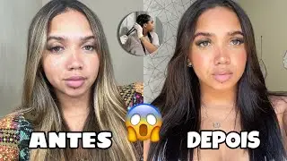 PINTEI MEU CABELO SOZINHA| do loiro ao preto😨