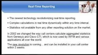 Real Time reporting