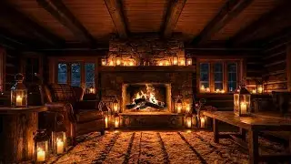 Peaceful Cabin Night 🔥 Relaxing Fireplace Ambience for Sleep & Comfort