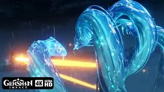 Battle Against Osial, Overlord Of The Vortex | Genshin Impact Cutscene Animation