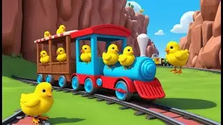 Baby Chicks Ride a Candy Train | Fun and Cute Kids Nursery Rhyme Animation