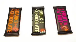 Amul Dark, Amul Milk & Amul Fruit N Nut Chocolate Small Pack Opening ASMR 🍫🇮🇳