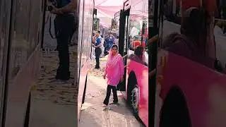 Pink bus additional routes #busservice #womenempowerment