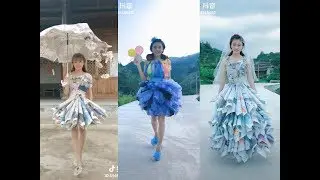 🔥Thời trang sáng tạo qua giấy báo, túi nilon,... | Tik Tok TQ🍒