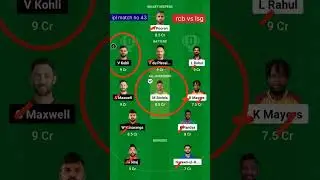 rcb vs lsgdream11, lsg vs rcb dream11 prediction lsg vs rcb match ki dream11bteam kya banaye#shurts