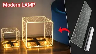How to Make a Unique and Luxurious Modern Lamp from Used Clear Acrylic and PVC Pipes