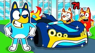 BLUEY DÉPENSE 100,000€ pour CONSTRUIRE la VOITURE BLUEY sur ROBLOX !