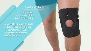 Rodillera PREMIUM abierta con estabilizador de r&oacute;tula y doble soporte lateral flexible
