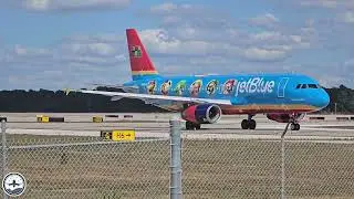 MCO - jetBlue Super Mario livery taxiing at Orlando International Airport 1/23/2026