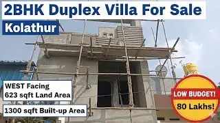 ID 361 - 2BHK Duplex Villa for Sale in Kolathur | ₹80 Lakhs Only! 🏠 | 1300 sqft West Facing @Murara