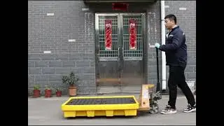 2 drum tray lab spill containment pallet with drain