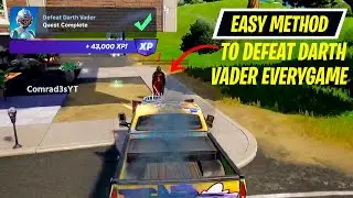 Easy Method to Defeat Darth Vader every game in Fortnite - How to Defeat Darth Vader in Fortnite